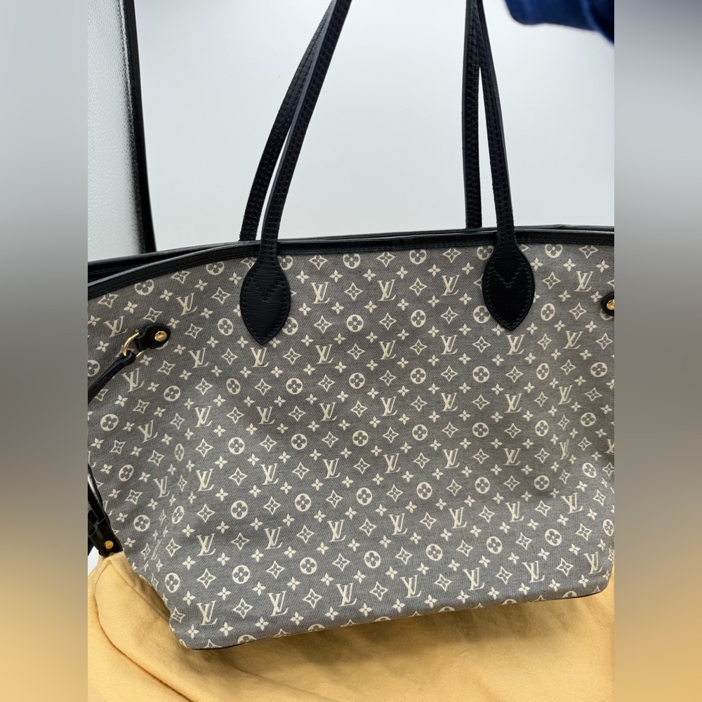 Louis Vuitton Navy Monogram Idylle Neverfull MM - Picture 6 of 10